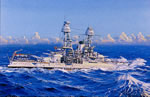 "USS Nevada" - James Flood - Naval Art